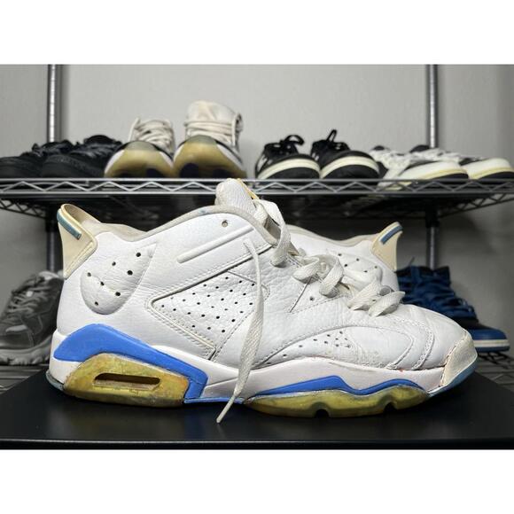 Men's Nike Air Jordan 6 Retro Low Basketball Size 12 Carolina Blue - Picture 1 of 8